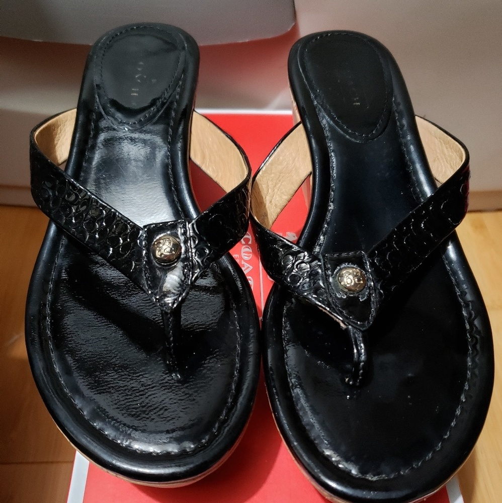 Coach wedge sandals